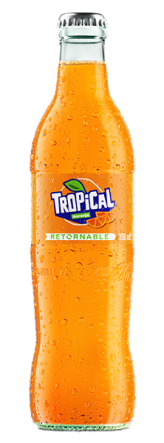 TROPICAL NARANJA VIDRIO 12OZ 350ML CAJA / 24 UNID